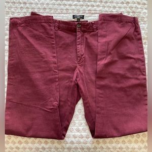 Banana Republic Emerson Fit Burgundy Khakis - 34x34